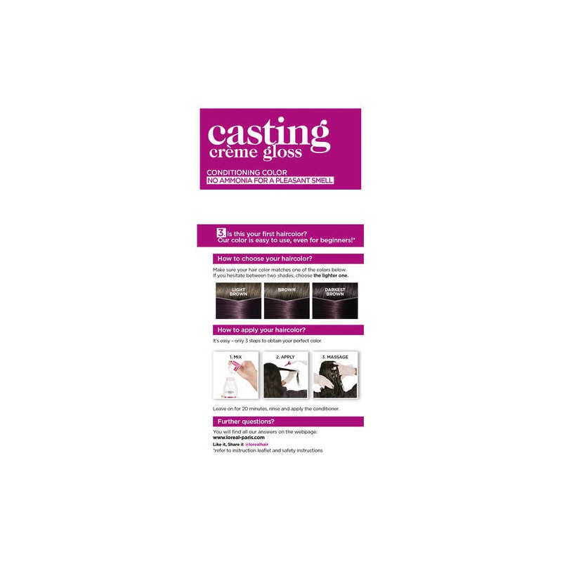 L'Oreal Casting Creme Gloss Semi-Permanent Hair Colour 316 Prune