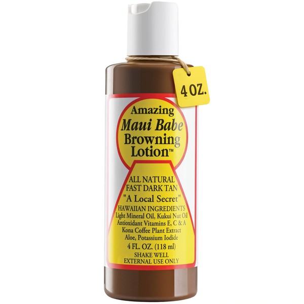 Maui Babe Browning Lotion - Natural Hawaiian Tan Accelerator with