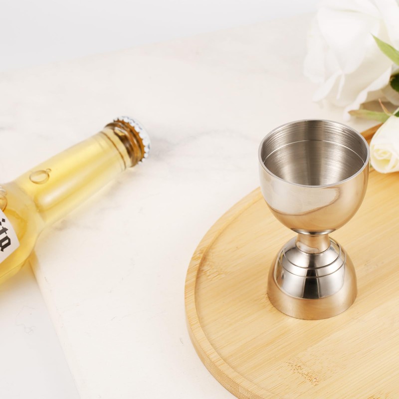 Cocktail Measuring Jigger, Double Sided Stainless Steel Bell Cocktail Jigger