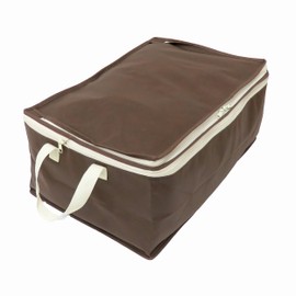 Towa Sangyo 85688 Storage Bag, Clothes, Double Height, Brown, 19.7 x 12.6 x 15.7 inches (50 x 32 x 40 cm)