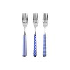 Home Provence Set of 6 Forks Stainless Steel Decoration Blue