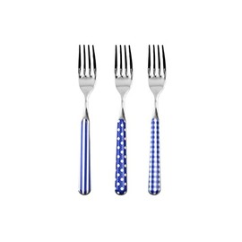 Home Provence Set of 6 Forks Stainless Steel Decoration Blue