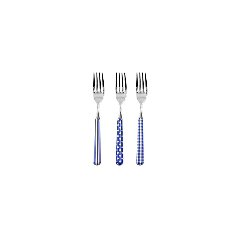 Home Provence Set of 6 Forks Stainless Steel Decoration Blue