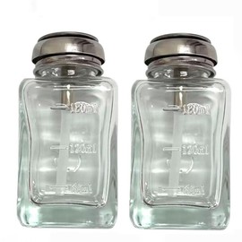 180ml Push Down Pump Dispenser Glass Refillable Bottles Large Capacity Clear Pumping Dispenser Bottle