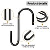 DONQL S Hooks, 7.5 cm Stainless Steel Hooks for Hanging,