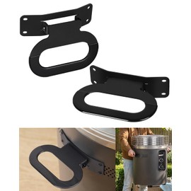 Fold-Down Side Handle for Ninja Fireside360 Outdoor Heater & Fire Pit, Carbon Steel Powder-Coated, Rubber-Coated Grip, No-Drill Install, 2-Pack Left/Right Handles