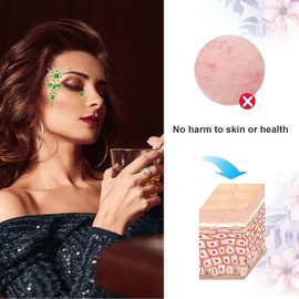 6PCS Gems Glitters for Festivals, Self Adhesive Glitters Acrylic Face Stickers Face Crystal Jewels Rhinestone Stickers for Music Festival Party Birthday Carnival