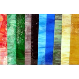 Spectrum & Wissmach Glass 6"x8" - 8 Variety Glass Pack - Stained Glass Sheets