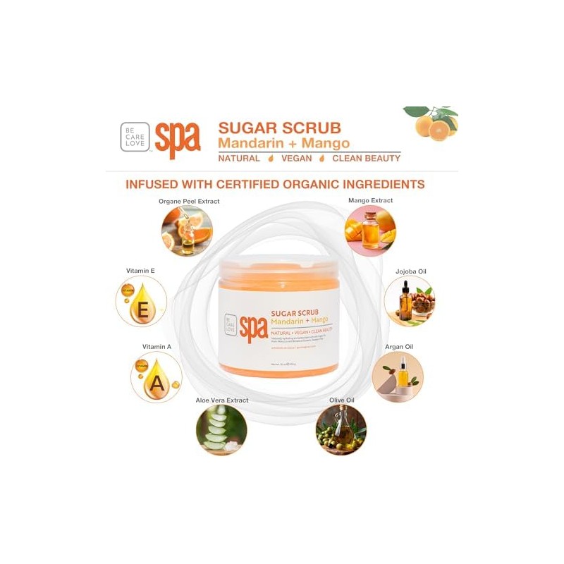 Bcl Spa Mandarin And Mango Sugar Scrub, 16 Ounce