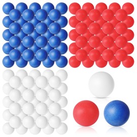 Libima 120 Pieces Colorful Table Tennis Balls Bulk School Supplies 40 mm Plastic Balls Game Balls Table Tennis for Baby Shower Home Decor Game Party School(Dark Blue, Red, White)