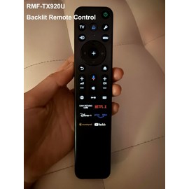 RMF-TX920U Mando a distancia con voz para Sony Smart TV, Reemplazo con retroiluminación para Sony Bravia 7, Bravia 8, Bravia 9, TV 2024