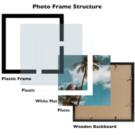 JCJMY 12.5x12.5 Record Frame with 10x10 Mat for Vinyl Record Album Cover Poster, Display Picture 10x10 with Mat or 12.5 x 12.5 Without Mat, Wall Hanging Vinyl Frame with Plexiglass, Black