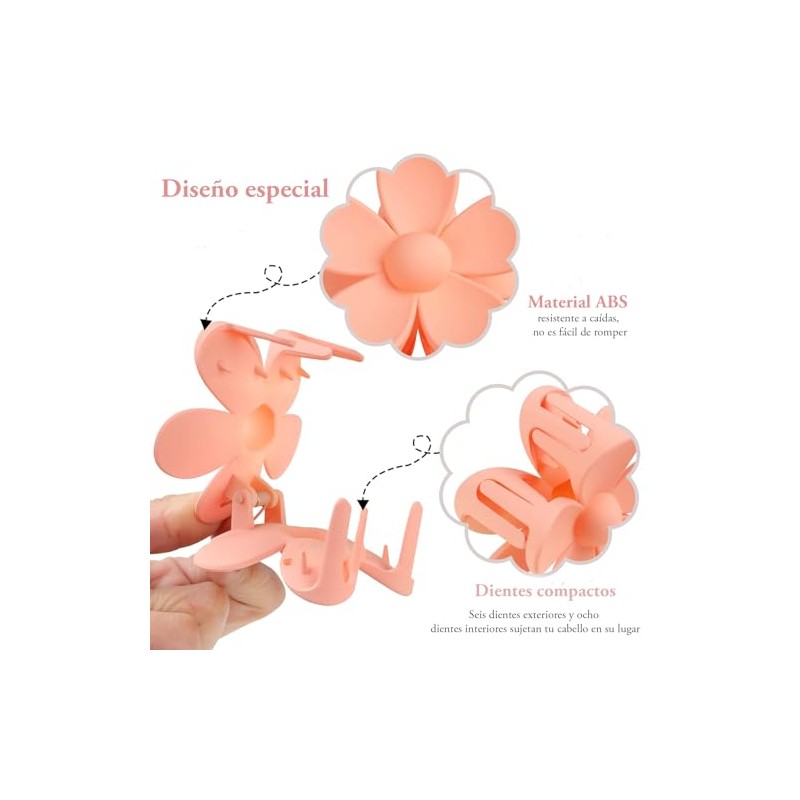 Triko Set de 7 Pinzas para el Cabello de Flor,