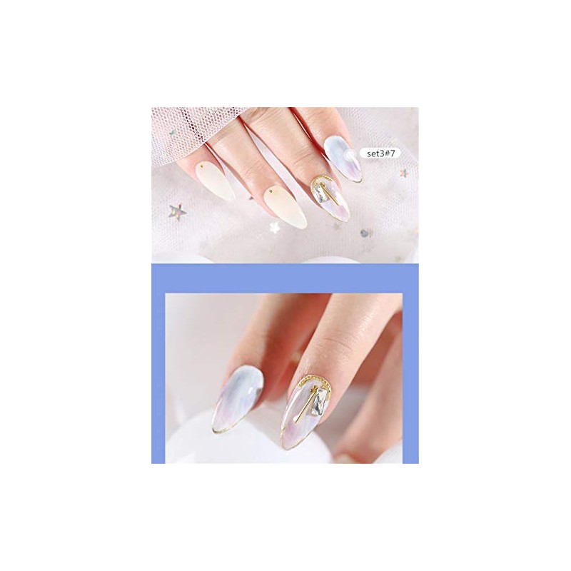 10 Stickers Laser Galaxy Starry Sky Nail Foil Nail Decor