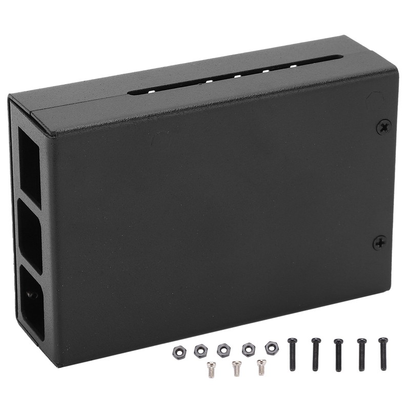 For Raspberry Pi 4B Aluminum Alloy Case MultiHoles Protective Cooling