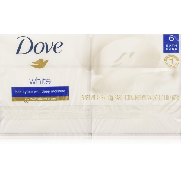 DOVE Beauty Bar White, 2 Count, Pack of 8