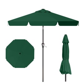 AreShark 10FT Patio Umbrella Table Market Umbrella w/Tilt and Crank Outdoor Umbrellas for Garden, Deck, Backyard, Pool and Beach, Dark Green