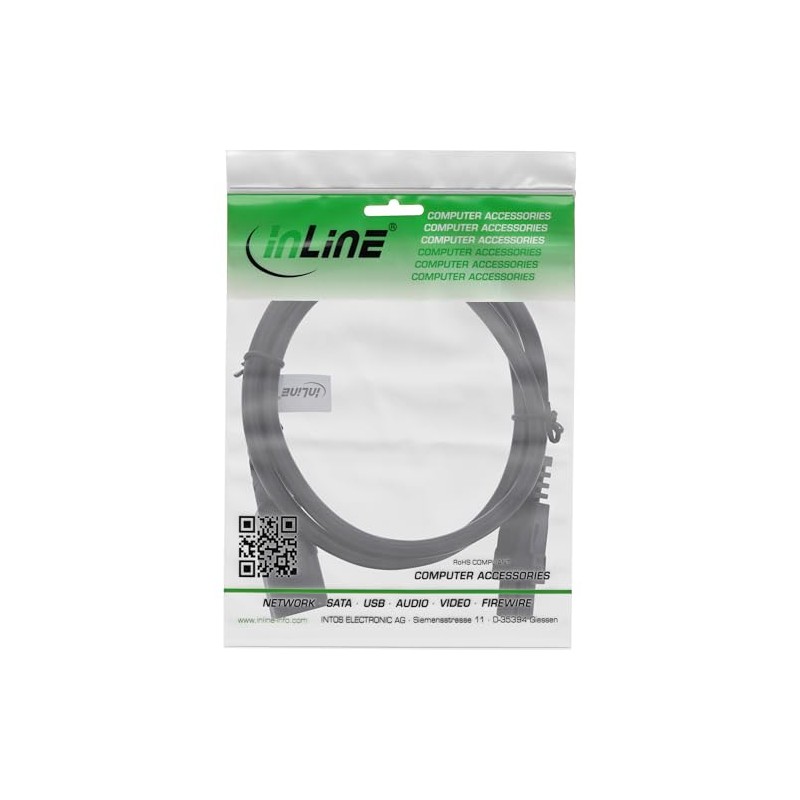 InLine Power Cable C14 Coupling to C5 Plug, Power Cable