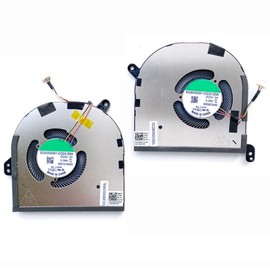 Fleshy Leaf CPU+GPU Cooling Fan Replacement for Dell XPS 2020 Year 15 9500 9510 Precision 5550 Series (2 Pack, 5V DC, 4-Pin, 20dB Noise, Laptop)