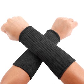 Forearm Protection for Thin Skin, Arm Protection Sleeves for Men, 1 Pair, Cut Resistant Sleeves, Stainless Steel Wire Arm Guard, Cut Scratch Protection, Arm Protection for Thin (No. 10 22 cm)