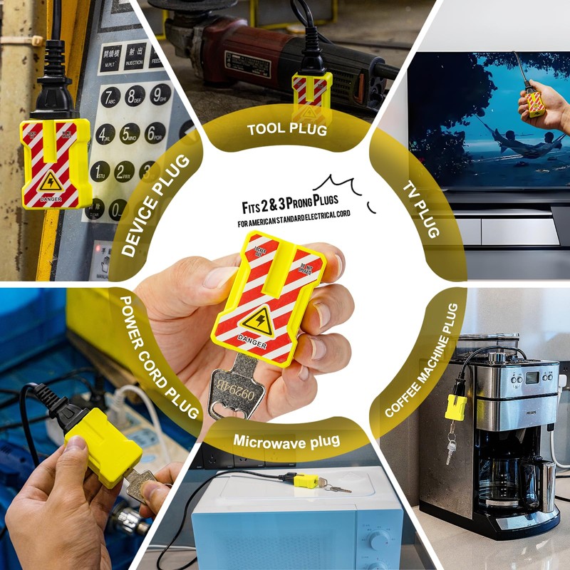 BOZZYS Plug Lock for Cords | Fits 2 & 3