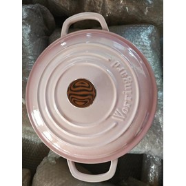 VORRINGARD Enameled Cast Iron Dutch Oven Pot with Lid, for Sourdough Bread Baking, Round Dutch Ovens, 6 Quart, Pink
