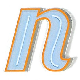 HAB & GUT - VM014 magnetic letters made of metal, N, vintage neon letters