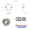 Summit Brand 1'' ID 2C-100-S Double Split Shaft Collar Stainless