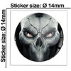 SkinoEu 2 x Diameter 14 mm Sticker Skull Key Emblem