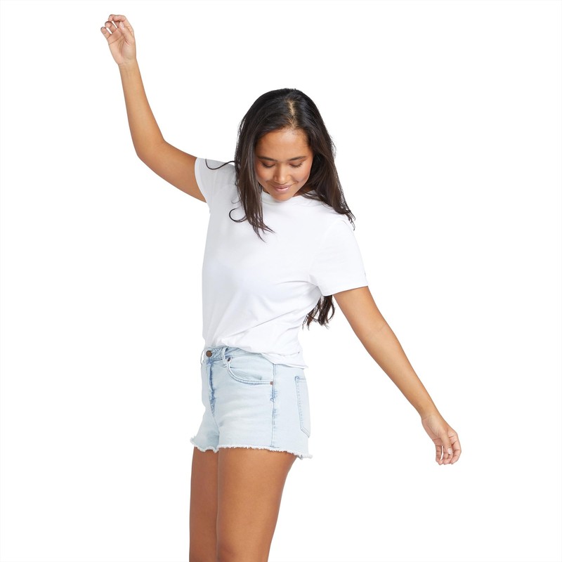 Volcom Women's 1991 High Waisted Cutoff Denim Jean Short, Allover