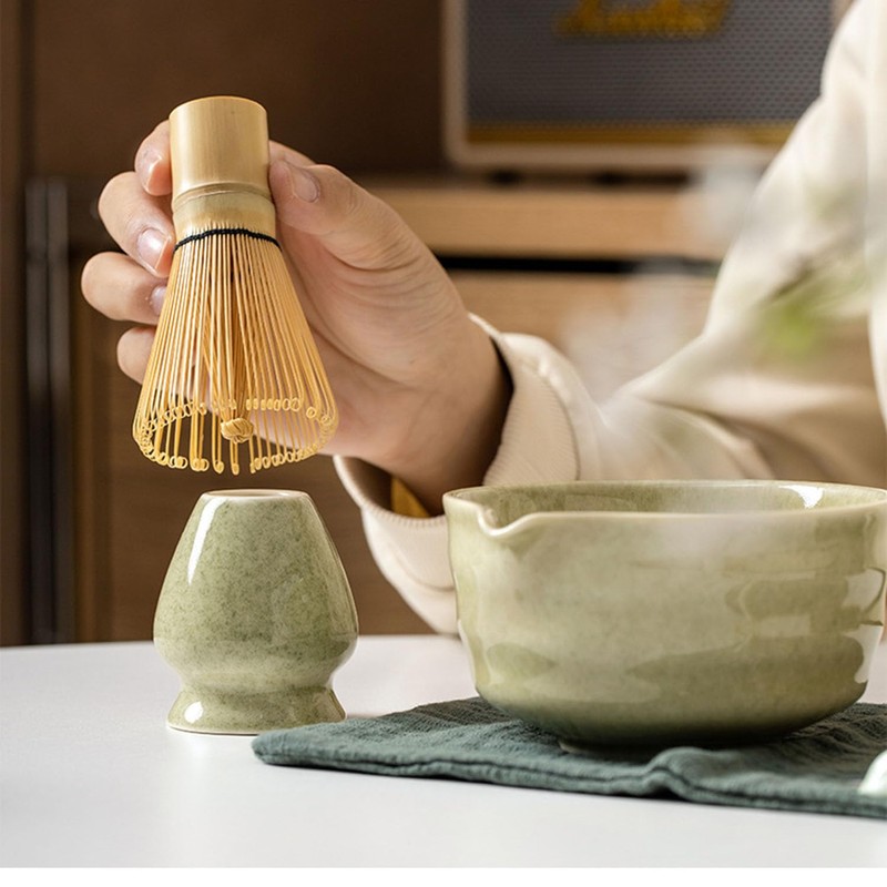 Matcha Whisk Set, 7 PCS Japanese Household Ceramic Matcha Kit