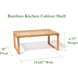 Lipper International Bamboo Kitchen Cabinet Shelf for Organizing a Pantry