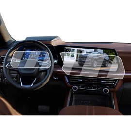 2025 Chevy Tahoe Screen Protector - 2 Pcs For 2025 Chevy Tahoe/Suburban 17.7-Inch Navigation + 11-Inch Instrument Screen - 9H Tempered Glass HD 2025 Tahoe/Suburban Accessories Anti-Fingerprints