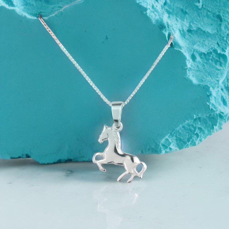 FIVE-D Necklace Pendant Small Horse Pony 925 Silver Children's Pendant,
