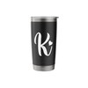 white letter K monogram initials minimalist heart graphic Stainless Steel