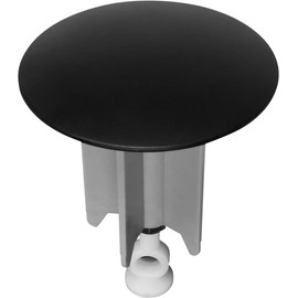 Cornat TEC317416 Universal Drain Plug for Washbasins Diameter 63.5 mm for Pop-up Rod Actuation Matte Black Look / Eccenter Plug / Sink Stopper
