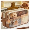 Capybara Pencil Case Set,Large Capacity Capybara Pen Case,with Stickers,Brooches,Keychains,Notes,Plush Pendants