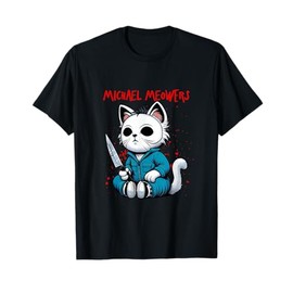 Funny Cat Motif Crazy Cat Graphic Michael Meowers Cat T-Shirt for Men Women
