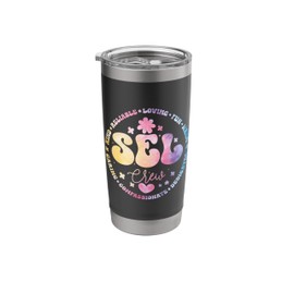 Groovy Social Emotional Learning Teacher SEL Crew Teacher Stainless Steel Insulated Tumbler