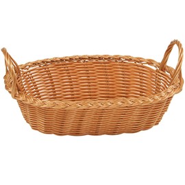 Kesper Mesh Bread Basket with Handle, Plastic, Brown, 29 x 18 x 13 cm