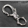 Silver KYASYA Stainless Steel Key Chain Clip Key Chain Skull