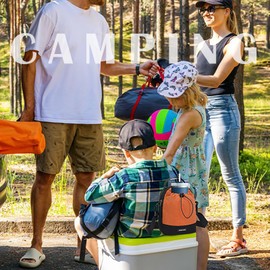 Peicees Water Bottle Carrier Bag with Phone Pocket and Anti-theft Back Pocket, Water Bottle Holder with Adjustable Shoulder and Handheld Strap, Orange