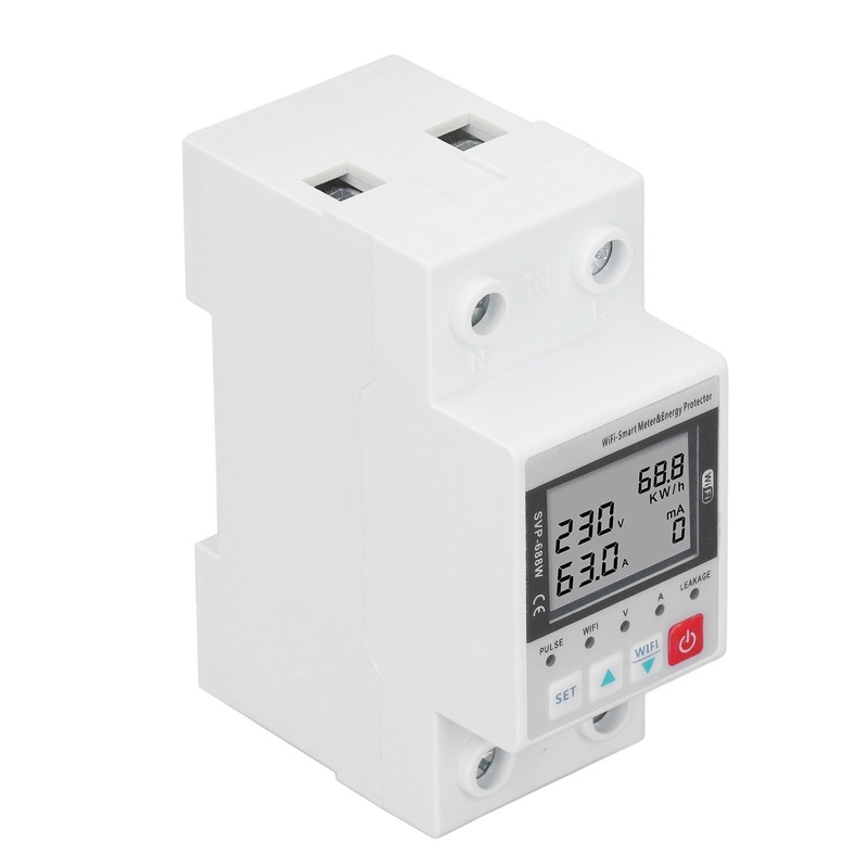 WIFI Overvoltage Undervoltage Protector 230V 50Hz 60Hz 63A Remote Control