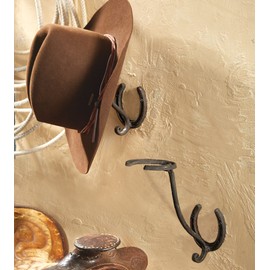 Black Forest Décor Horseshoe Cowboy Hat Rack