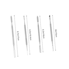 Gatuida 4Pcs Stainless Steel Makeup Stirring Rods Dual Head Manicure Mixing Sticks for Foundation Blush Eye Shadow Blending