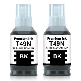 Yongairuink Kompatible T49N T49N1 (2 x 140ml) Sublimationstinte für SC23BK SC23C SC23M SC23Y Nachfülltinte für EPN SC-F100 SC-F500 SC-F501 (2 Schwarz)