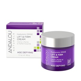 Andalou Naturals Andalou Naturals Hyaluronic Dmae Lift Firm Skin Cream, Face Moisturizer with Anti Aging Antioxidants, Hydrating, Helps Reduce Fine Lines and Wrinkles, 1.7 Ounce