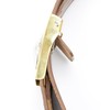 German WWI Brown Leather Belt with Prussian Brass and Nickel