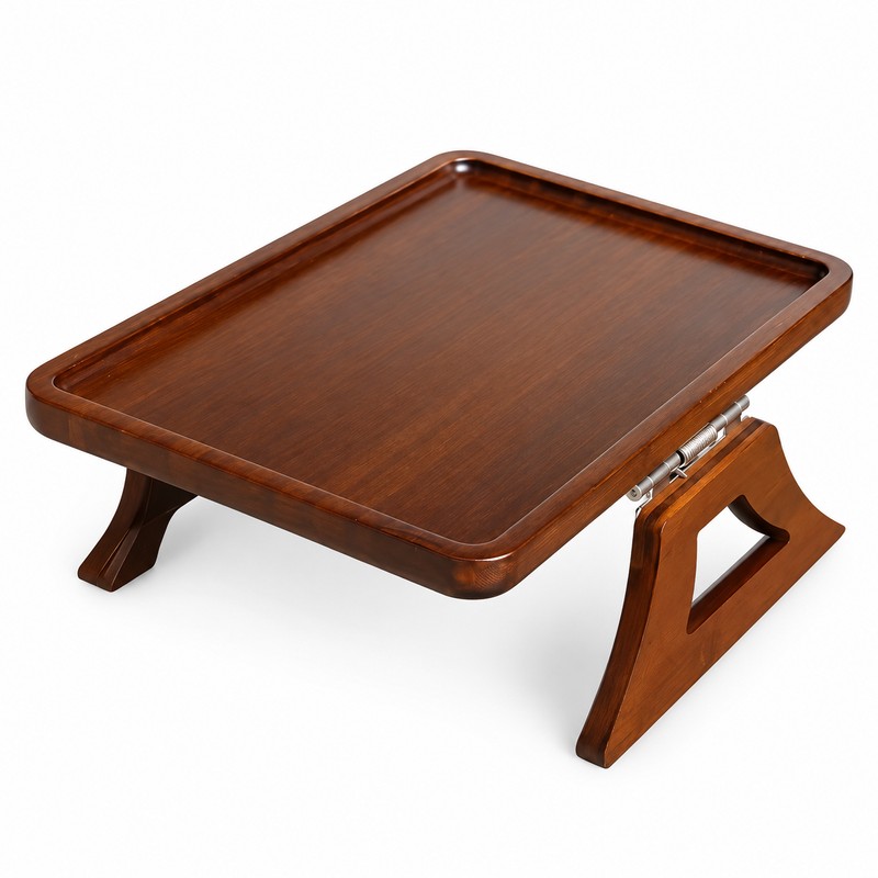 Wooden Sofa Armrest Tray for Living Room TV Time –