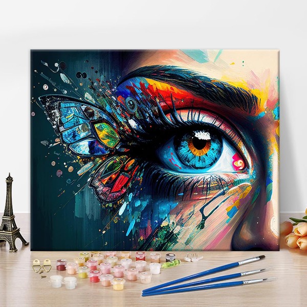 Paint by Numbers for Adults, Acrylic Eye Paint by Numbers